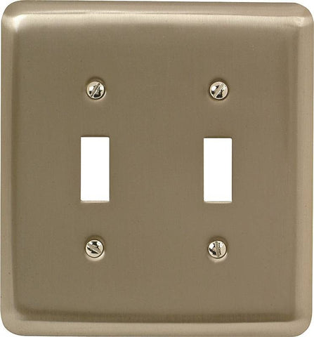 Wall Plate 2g Tgl Steel Pewter