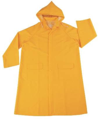 Coat Rain W-hood Yellow Xxlrg