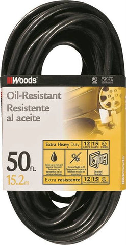 Cord Ext Oil Rstnt 12-3x50 Blk
