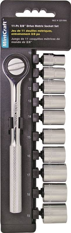 Socket Set 11pc 3-8drive Met