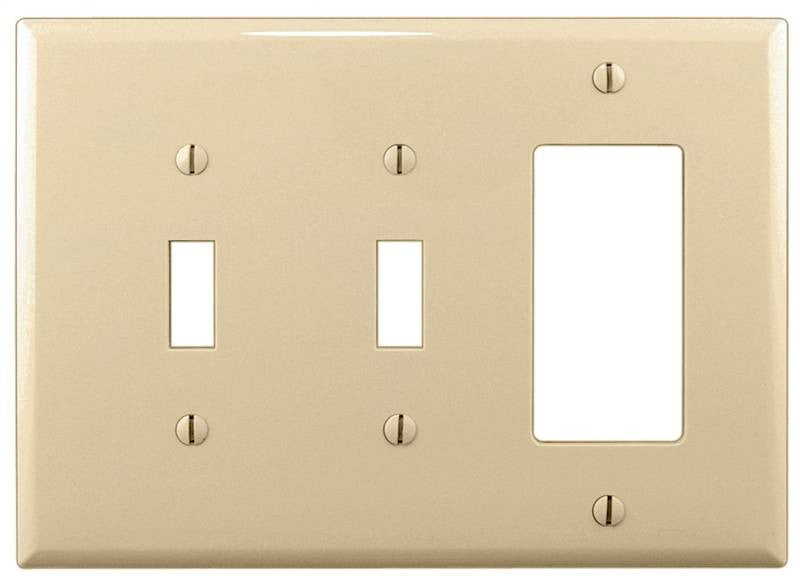 Wallplate 3g 2tgl-decr Mid Alm