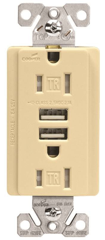 Receptacle Usb Chrg Ivry