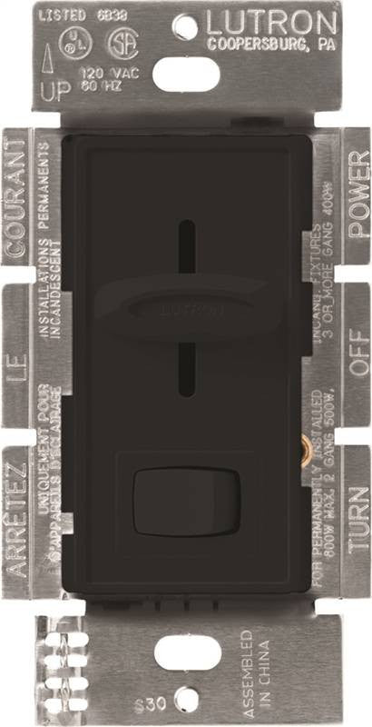 Dimmer Incan-hal Slide 1p Blk