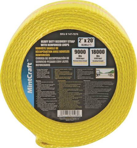 2inx20' Recovery Strap W-loops