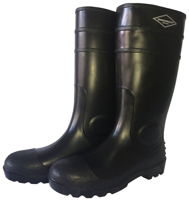 Boot Knee Pvc Matt Blk Size 11