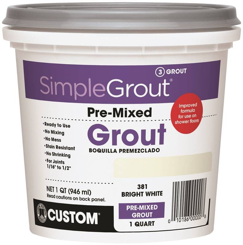 Grout Premixed Bright Wht 1qt