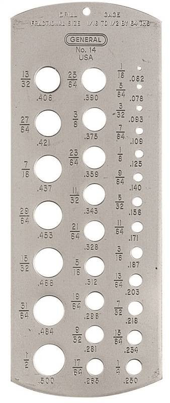 1-16-1-2 Drill Gauge