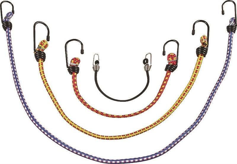 Bungee Cord Set 12pc W-jar Met