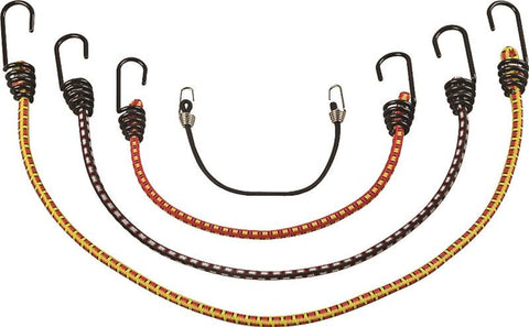 Bungee Cord Set 6pc Metal Hook