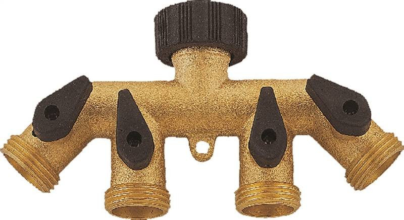 Brass 4-way Faucet Manifold