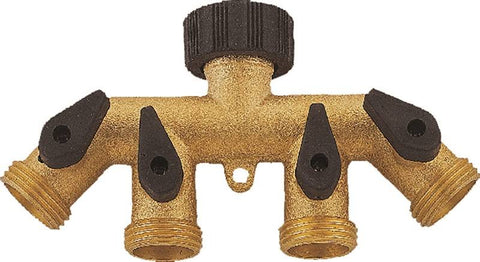 Brass 4-way Faucet Manifold