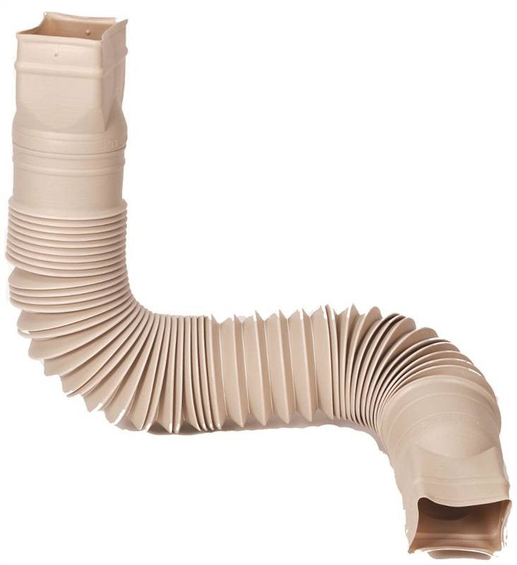 Downspout Ext Tan Flex Pvc