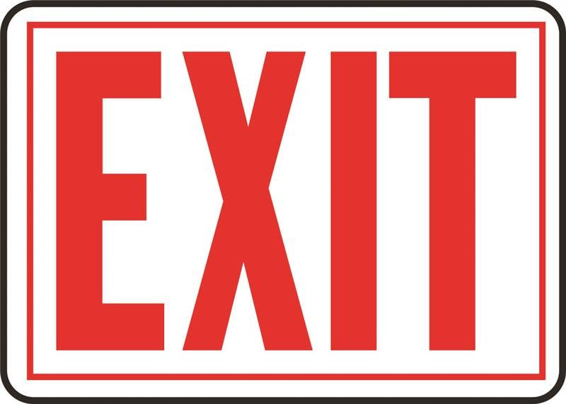 Sign Exit 10x14in Aluminum