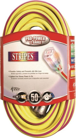 Cord Ext Purp-gold Strpes 50ft