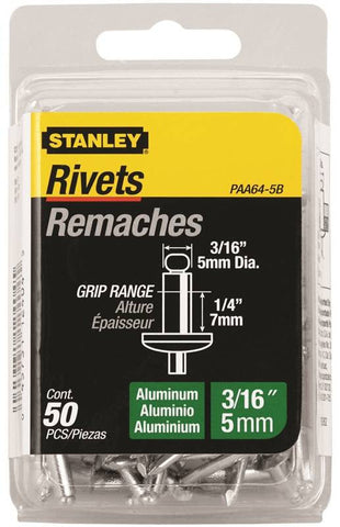 Rivet 3-16x1-4in Aluminum 50pk