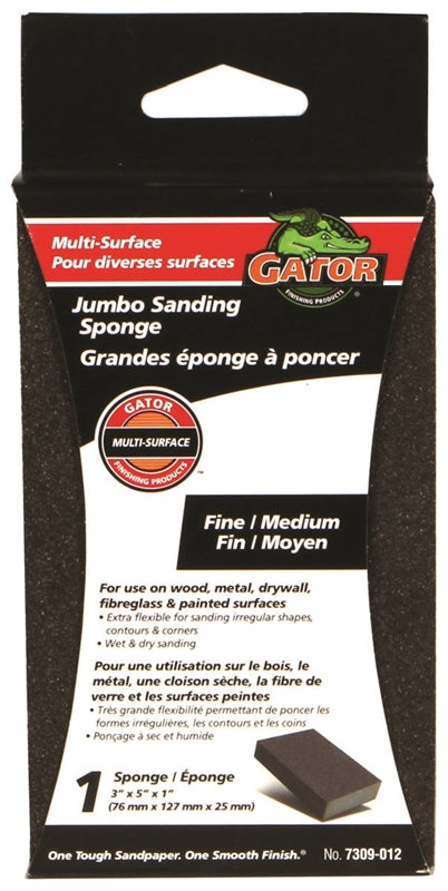 Sanding Sponge 3x5x1in Fn-med