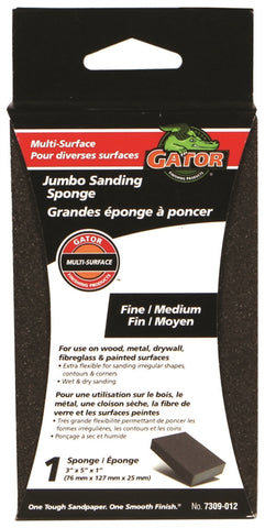 Sanding Sponge 3x5x1in Fn-med