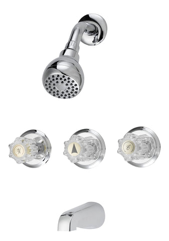 Faucet Tub-shower 3hndl Chrome