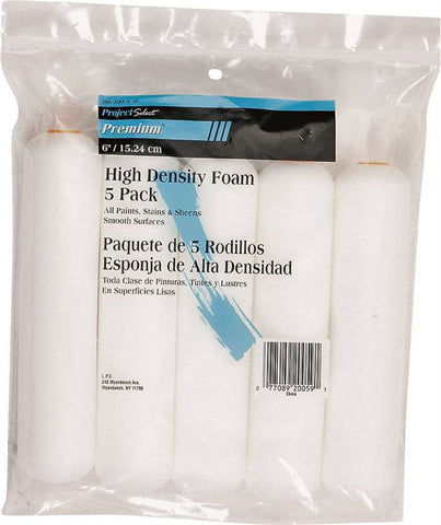 Roller Cover Foam 5pk 6x1-4in