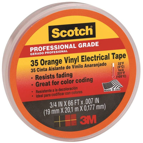 3-4"x66' Orange Elec Tape
