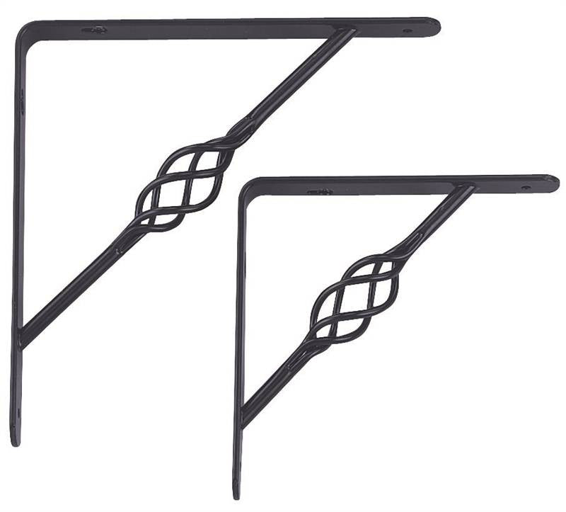 Bracket Shelf Deco Blk 8x8in