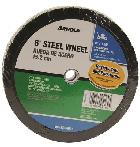Mower Wheel Steel Hub 6"x1.50"