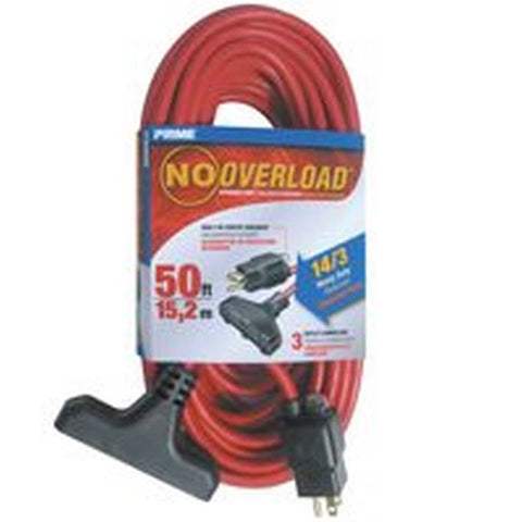 Cord Ext Cirbrkr 14-3x50ft Red