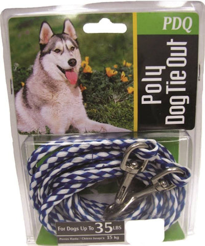 Tie Out Dog Poly Rope 10ft Pdq