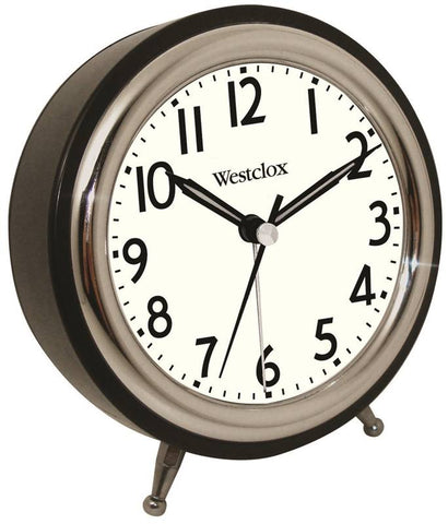Clock Alarm Ana Bl-sil Rnd 5in