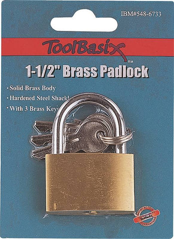 Padlock Brass 1-1-2in Vrtcl Kd