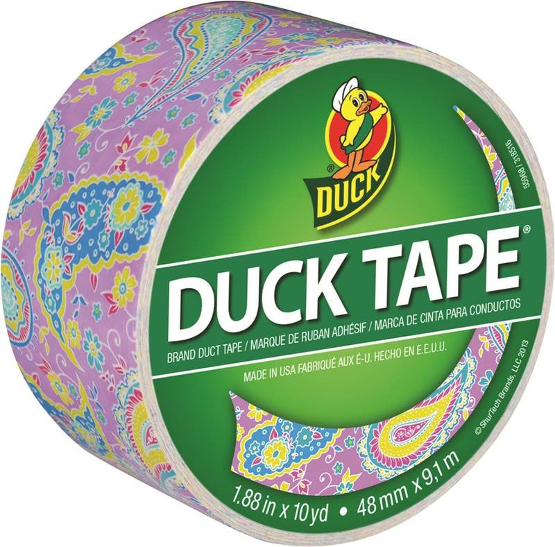 Tape Duct Purple Paisley 10yd