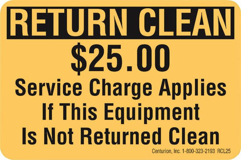 Decal Return Clean $25 Fee