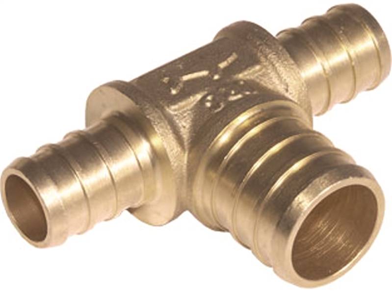 Tee Brass Bullnose 1-2x1-2x3-4