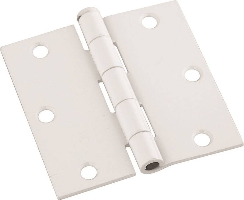 Hinge Door 3-1-2 Sq Cnr White