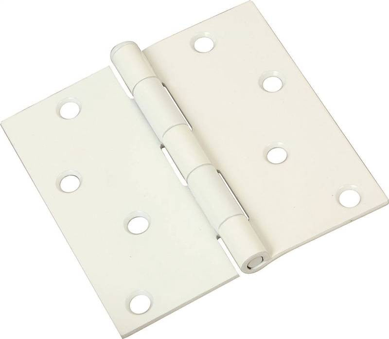 Hinge Door 4in Sq Cnr White