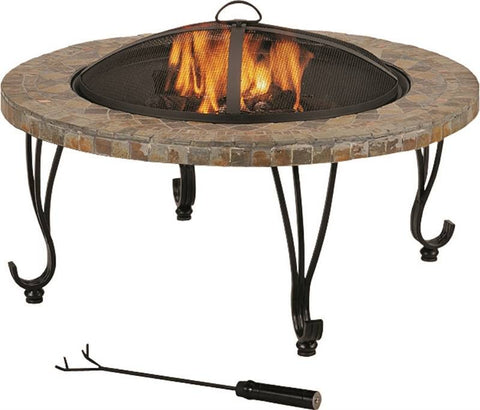 Firepit Round W Slate Top 34in