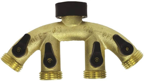 Brass 4-way W-shut-off