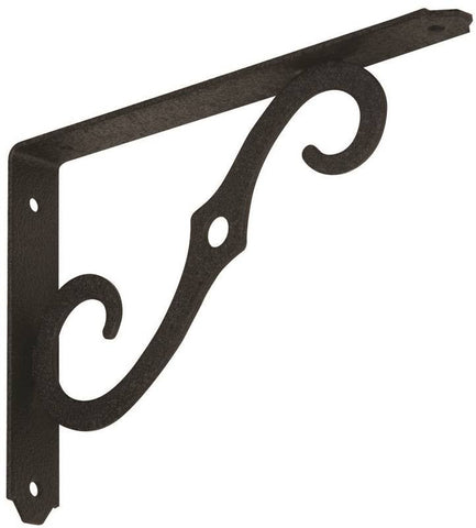 Bracket Shelf Stl 8x5.5in Blk