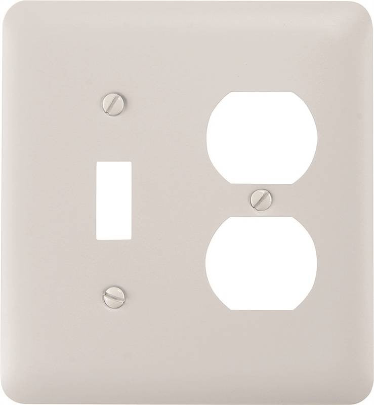 Wallplate 2g Tgl-recpt Stl Wht