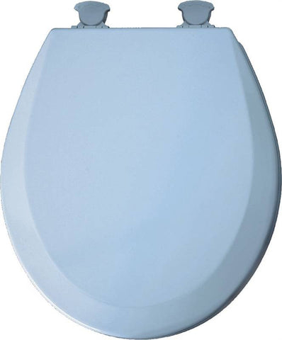 Toilet Seat Rnd Wood Sky Blue