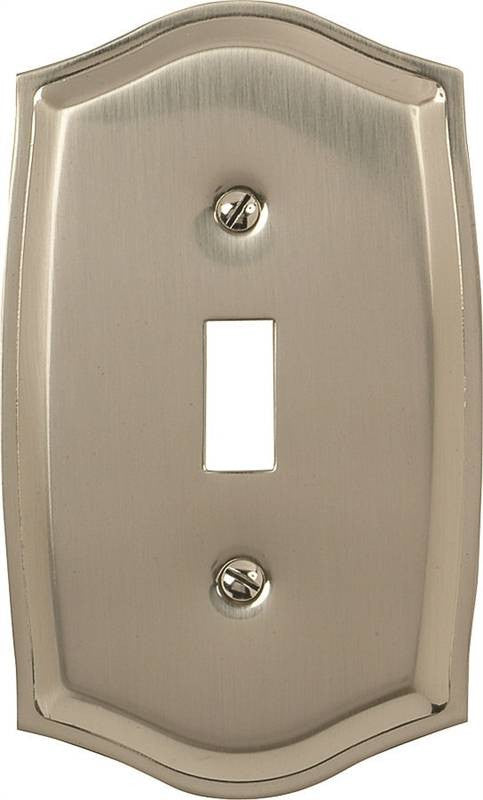 Wall Plate 1g Toggle Brass Nic