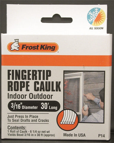 Caulk Wthrstrip Rope Gry 30ft