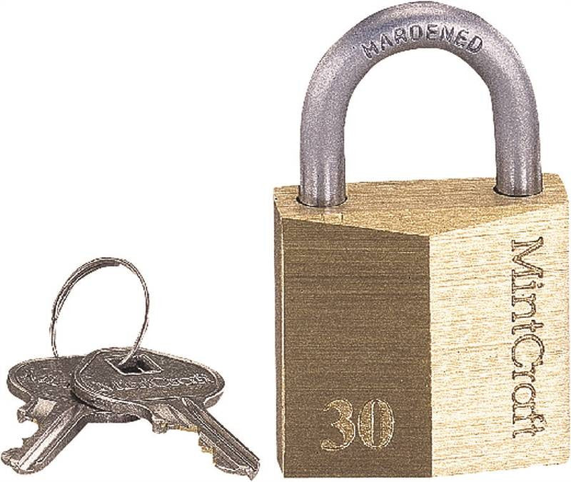 Padlock Brass 5-8in Shkl Wdth