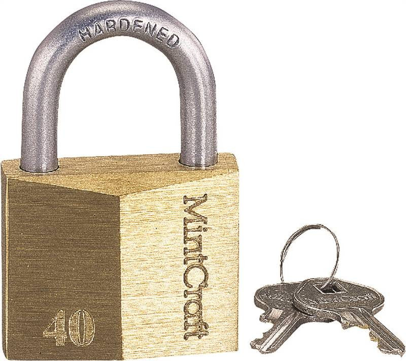 Padlock Brass 13-16 Wdth Shkl