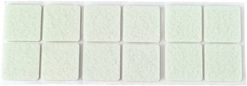 Pad Felt Light Duty 1x1in Wht