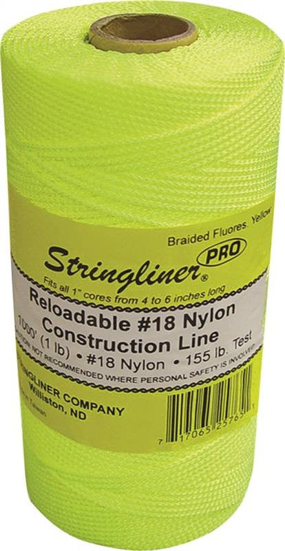 Twine #18x1000ft Flu Yel Braid