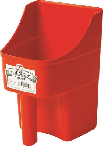 3qt Enclosed Feed Scoop Red
