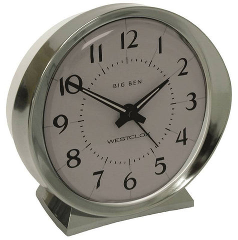 Clock Alarm Quartz Silver