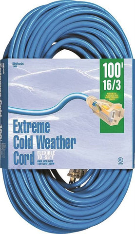 Cord Ext Cldflx 16-3x100ft Blu
