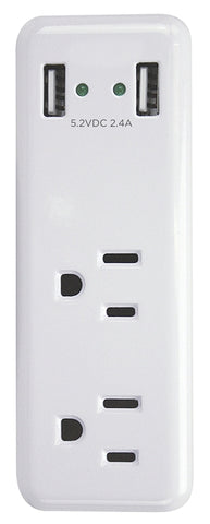 Charger Usb 2-port2.4a 2outlet